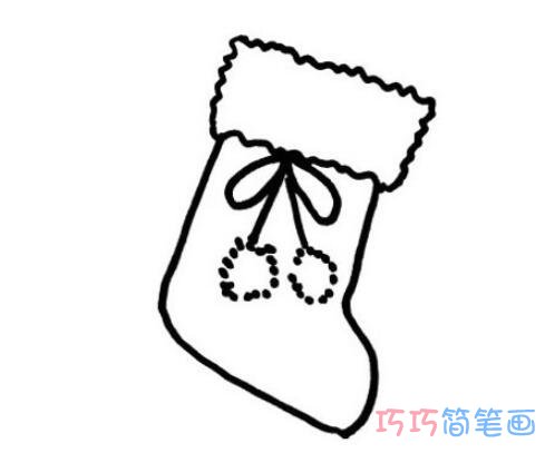 一组漂亮圣诞袜怎么画简洁_圣诞袜简笔画图片