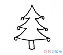 一组简单漂亮圣诞树简笔画图片 如何画圣诞树简单好看
