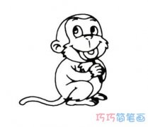 如何绘画小猴子手绘简单可爱 卡通小猴子简笔画图片