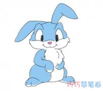 爱吃萝卜小白兔怎么画可爱 卡通小白兔简笔画图片