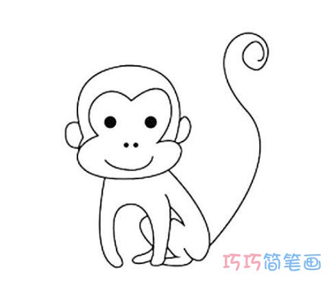 猴子怎么画简单易学 猴子简笔画图片