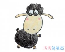小羊肖恩怎么画简单可爱 卡通小山羊简笔画图片