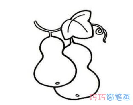 葫芦怎么画简单好看 葫芦简笔画图片