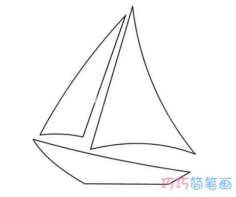 超简单帆船画怎么画简洁 帆船简笔画图片