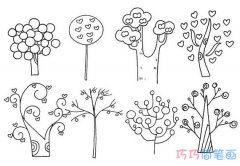 常见果树的画法简单好看 各种果树简笔画图片