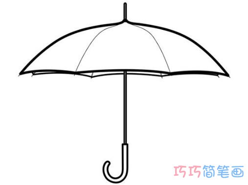 雨伞怎么画简洁好看 带步骤图雨伞简笔画图片