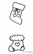 怎么绘画可爱的圣诞袜的画法简笔画图片