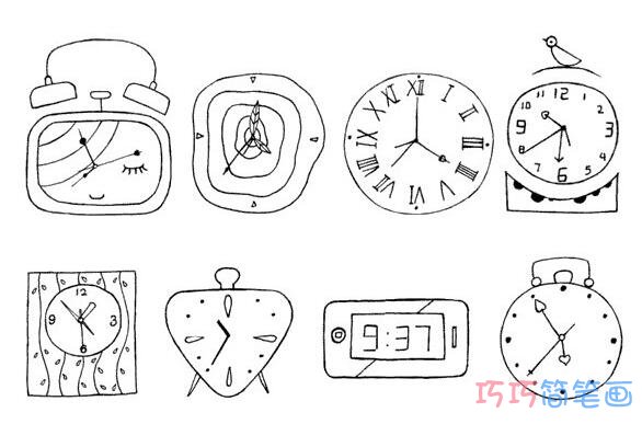 各种闹钟怎么画简单 闹钟简笔画图片