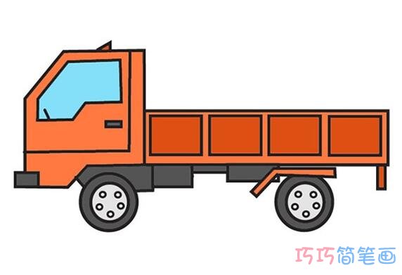 卡车怎么画多彩好看 卡车简笔画图片
