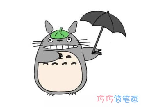 涂色龙猫怎么画好看 龙猫简笔画图片