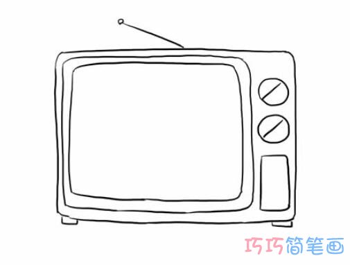  电视机怎么画好看易学 电视机简笔画图片