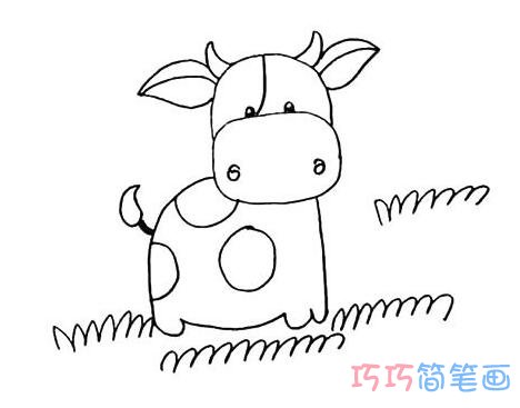 奶牛怎么画多彩好看 奶牛简笔画图片