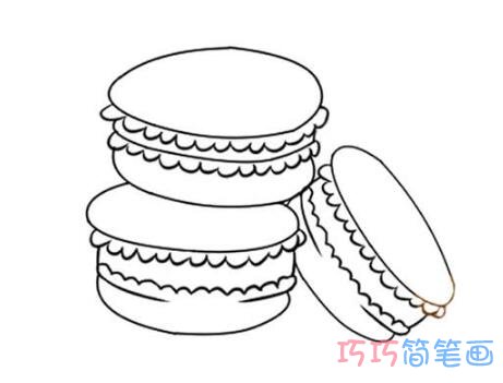 马卡龙甜点怎么画简单 马卡龙简笔画图片