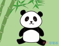 怎么绘画国宝大熊猫的画法步骤简笔画图片
