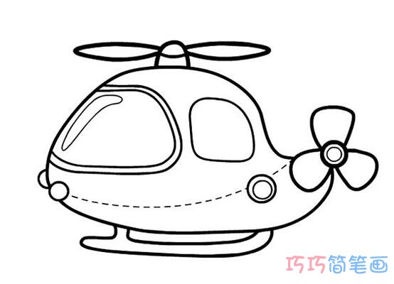 直升飞机怎么画明亮可爱 直升飞机简笔画图片