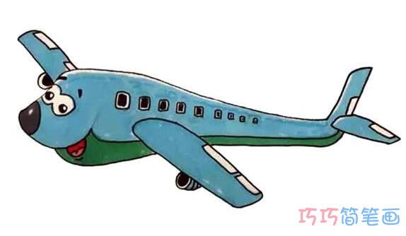 卡通飞机怎么画好看 带步骤图飞机简笔画图片