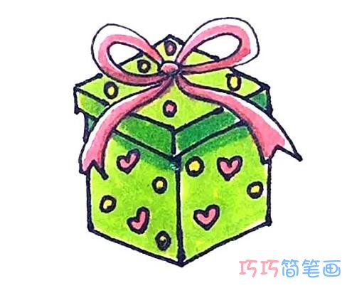 漂亮礼物盒怎么画多彩好看 带步骤图礼物盒简笔画图片