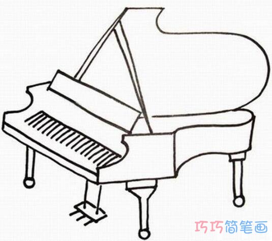 钢琴怎么画好看简洁 钢琴简笔画图片