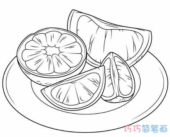 一盘水果怎么画简单 水果简笔画图片