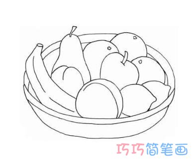 一盘水果怎么画简单 水果简笔画图片