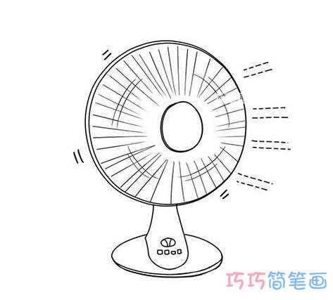 落地电风扇怎么画简洁 电风扇简笔画图片