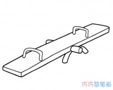 怎么绘画跷跷板简单 儿童跷跷板画法简笔画教程