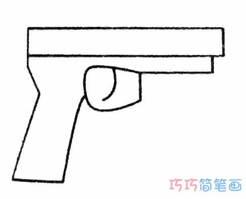 各种玩具手枪怎么画简单 手枪简笔画图片