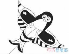 燕子风筝怎么画简单漂亮 燕子风筝的画法步骤图简笔画