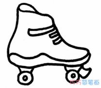 儿童滑冰鞋怎么画可爱 带步骤图滑冰鞋简笔画图片