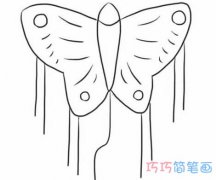 蝴蝶风筝怎么画简单 带步骤图蝴蝶风筝简笔画图片