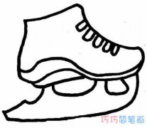 滑冰刀鞋怎么画简单好看 儿童溜冰鞋的画法步骤简笔画教程