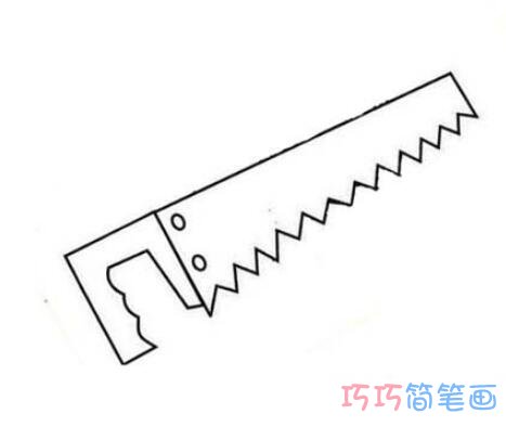 木工手锯子怎么画可爱 锯子简笔画图片