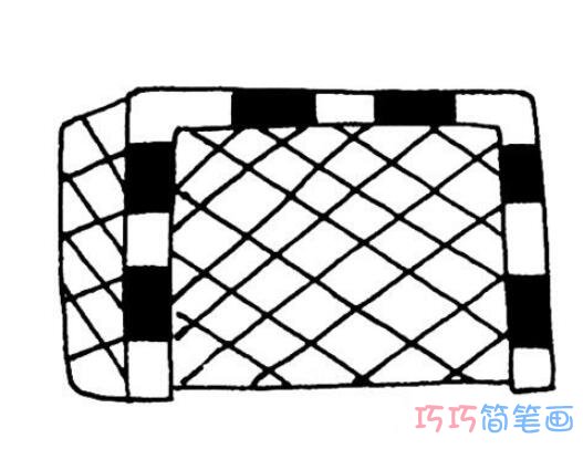 足球球门怎么画简单 球门简笔画图片