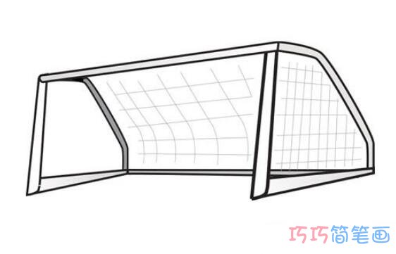 足球球门怎么画简单 球门简笔画图片