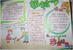 怎么画小学生以植树节为主题的手抄报图片内容