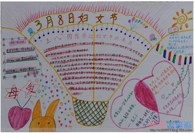 三八妇女节马上就要到了，今天我们给大家带来的是关于三八妇女节母亲的节日的手抄报的画法，说到三八妇女节，其实和我们的母亲节是类似的，都是我们表达对母亲的感恩之情一种节日。下面两张图片是我们今天给大家带来的关于这个主题的手抄报样例。