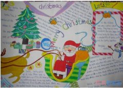 怎么画六年级关于圣诞节圣诞老人的手抄报图片模板