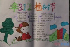 小学生关于3.12植树节手抄报模板版面设计图