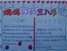 怎么画小学生关于妈妈的三八节手抄报模板简单好看