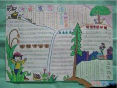 怎么画小学生关于绿色家园大树手抄报模板图片