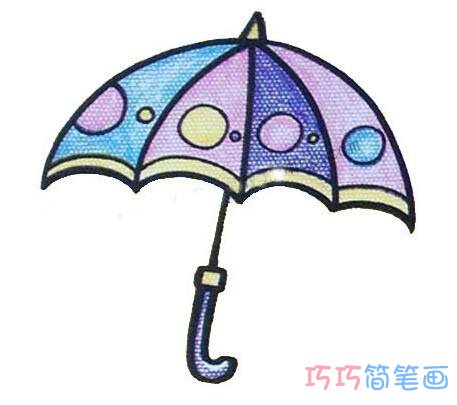 1分钟简笔画小雨伞的画法详细步骤简单好看