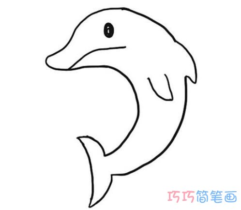 海豚怎么画简笔画教程简单易学