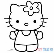 怎么绘画kitty猫的画法详细步骤简单好看