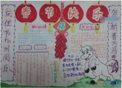 怎么画小学生关于春节习俗对联的手抄报模板