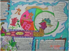 怎么画小学生关于重阳节龙舟的手抄报模板