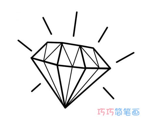 1分钟简笔画一颗钻石的画法详细步骤简单好看