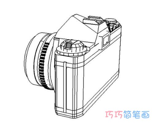 单反照相机素描怎么画简笔画教程简洁好看