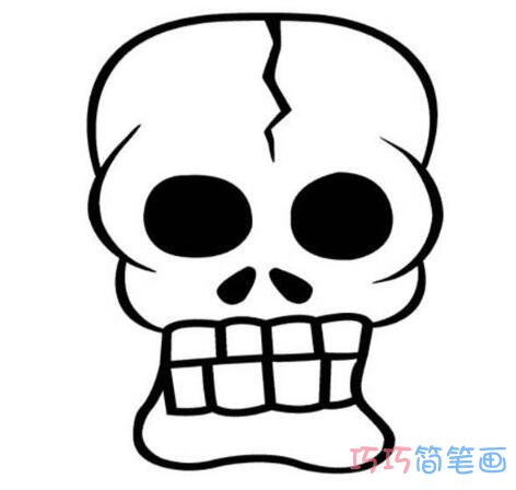 怎么画万圣节骷髅详细步骤简笔画教程