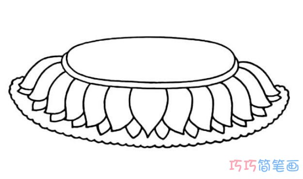怎么画莲花座详细步骤简笔画教程