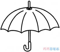 撑开雨伞怎么画简笔画教程简单好看